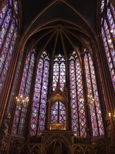 Sainte Chapelle's beautiful stained glass windows