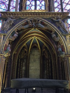 Close up of the archway holding up the Holy Relics